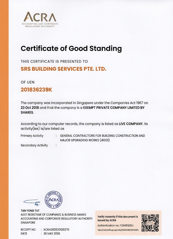 ACRA Registration Certificate